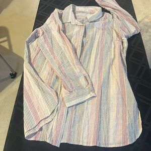 Oversized bottom down shirt